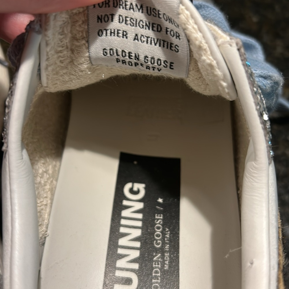 Golden Goose Silver Glitter and Pink Sneakers - Picture 7 of 15